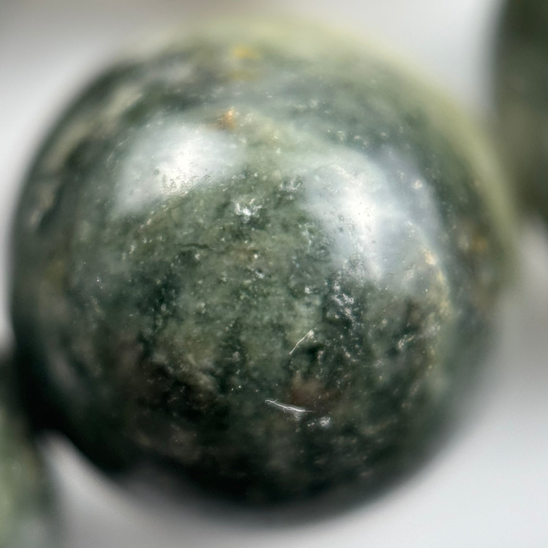 Green Tornado Quartz Polished  Round Beads image 3