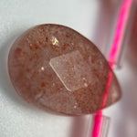 Strawberry Quartz Faceted Pear Shaped Beads image 3