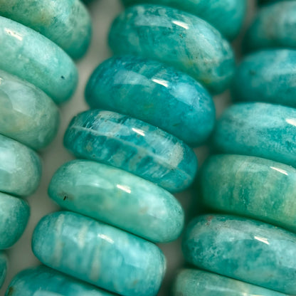Brazilian Amazonite AAAA Rondelle Gemstone Beads image 3