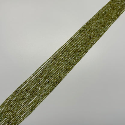 Faceted Green Garnet Beads - Round Shape
