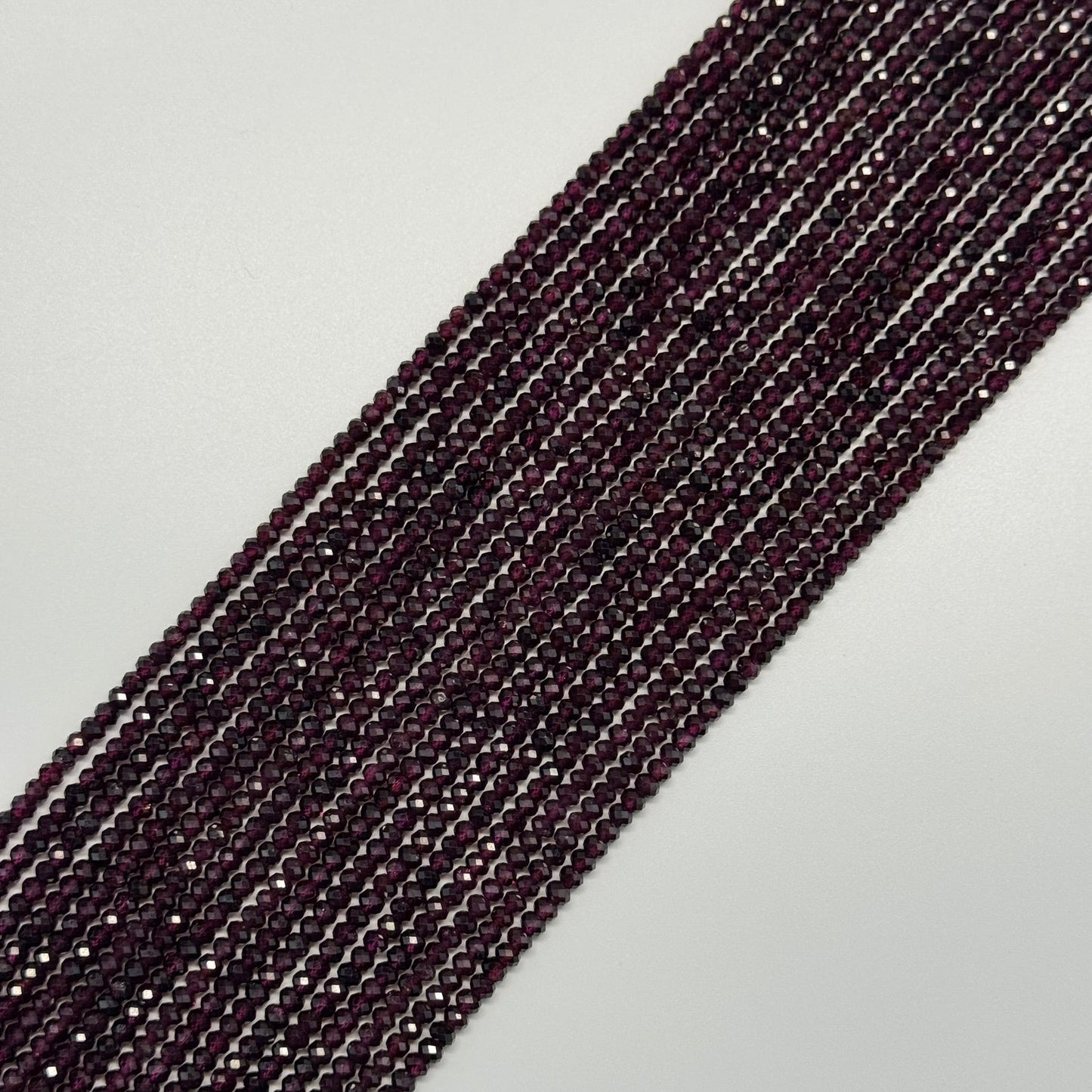 Rhodolite Garnet Beads - Faceted Garnet Beads - Rondelle Shape