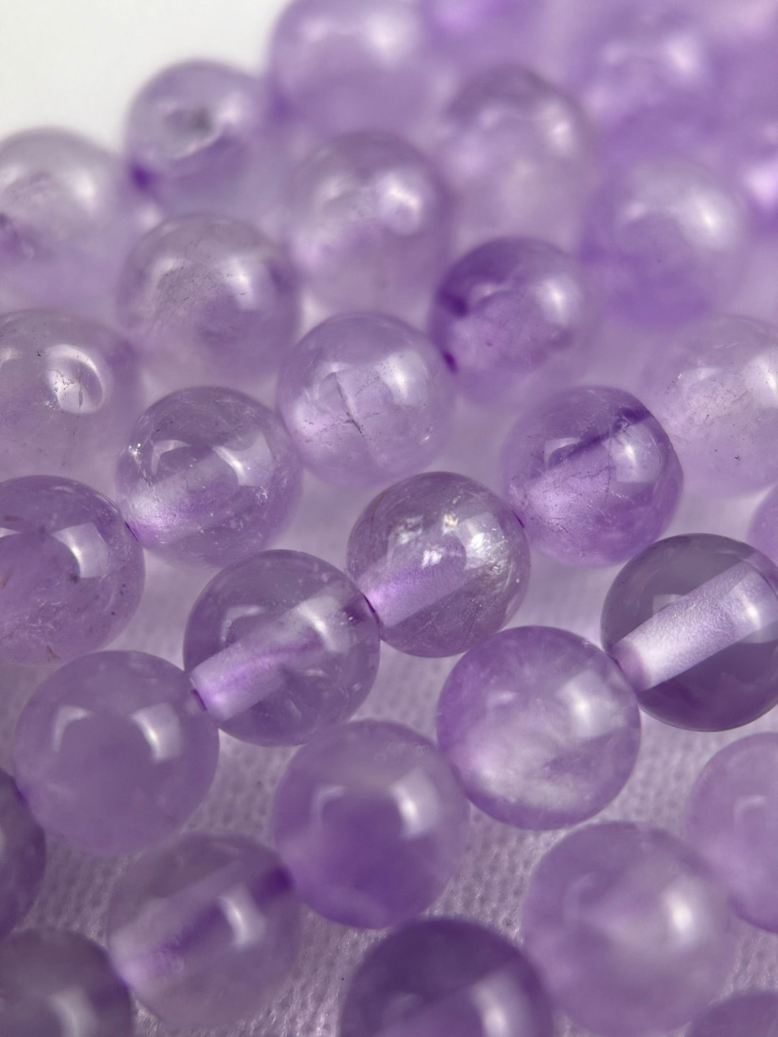 Lavendar Amethyst Polished Round Beads image 3