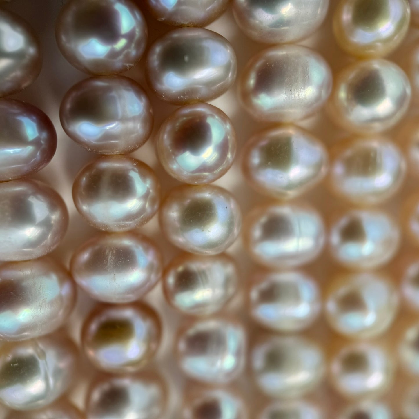 Assorted Color Pearl  6.5x7.5mm (Gray, Peach, Pink and White) image 6