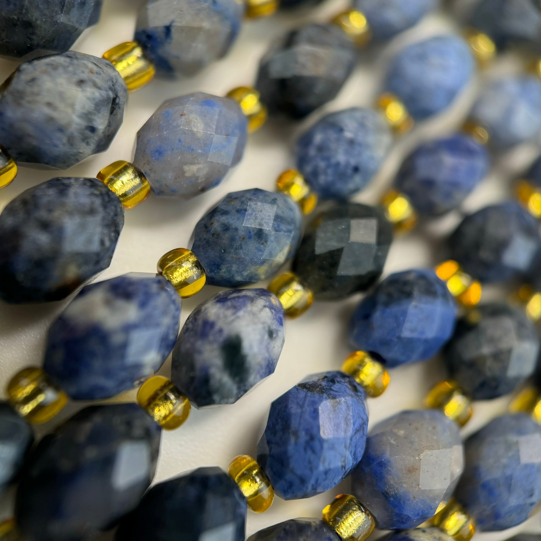 Dumortierite Faceted Barrel 8 Beads image 4