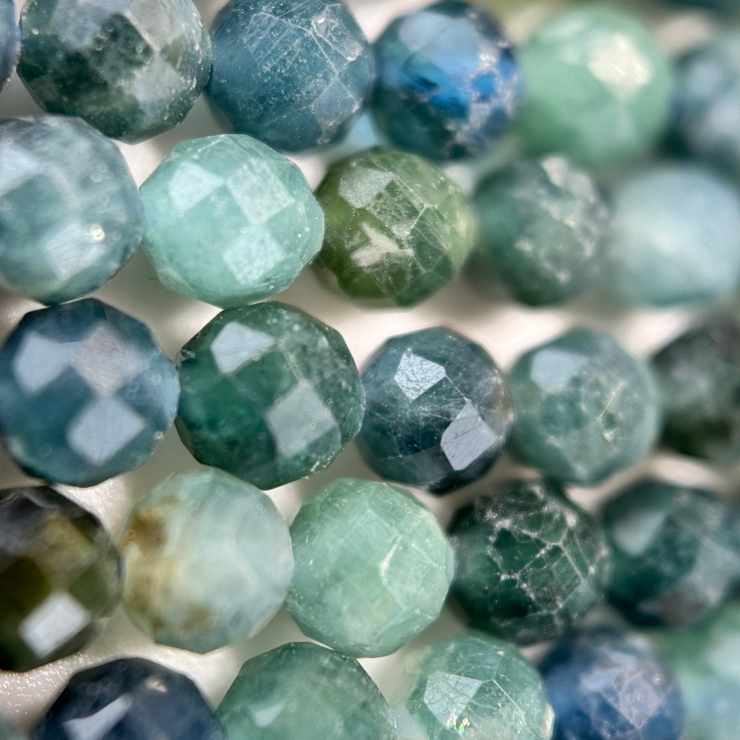 Blue Tourmaline Faceted Round Beads 2.5-4mm image 2