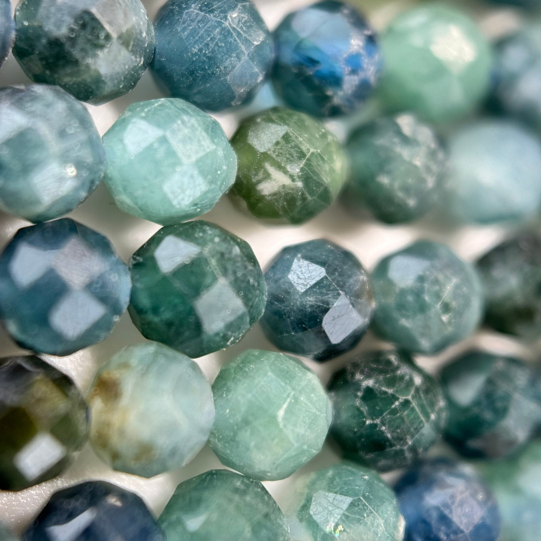 Blue Tourmaline Faceted Round Beads 2.5-4mm image 2