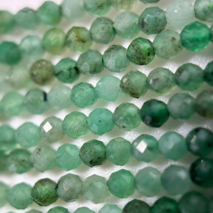 Emerald Faceted Round Beads image 7