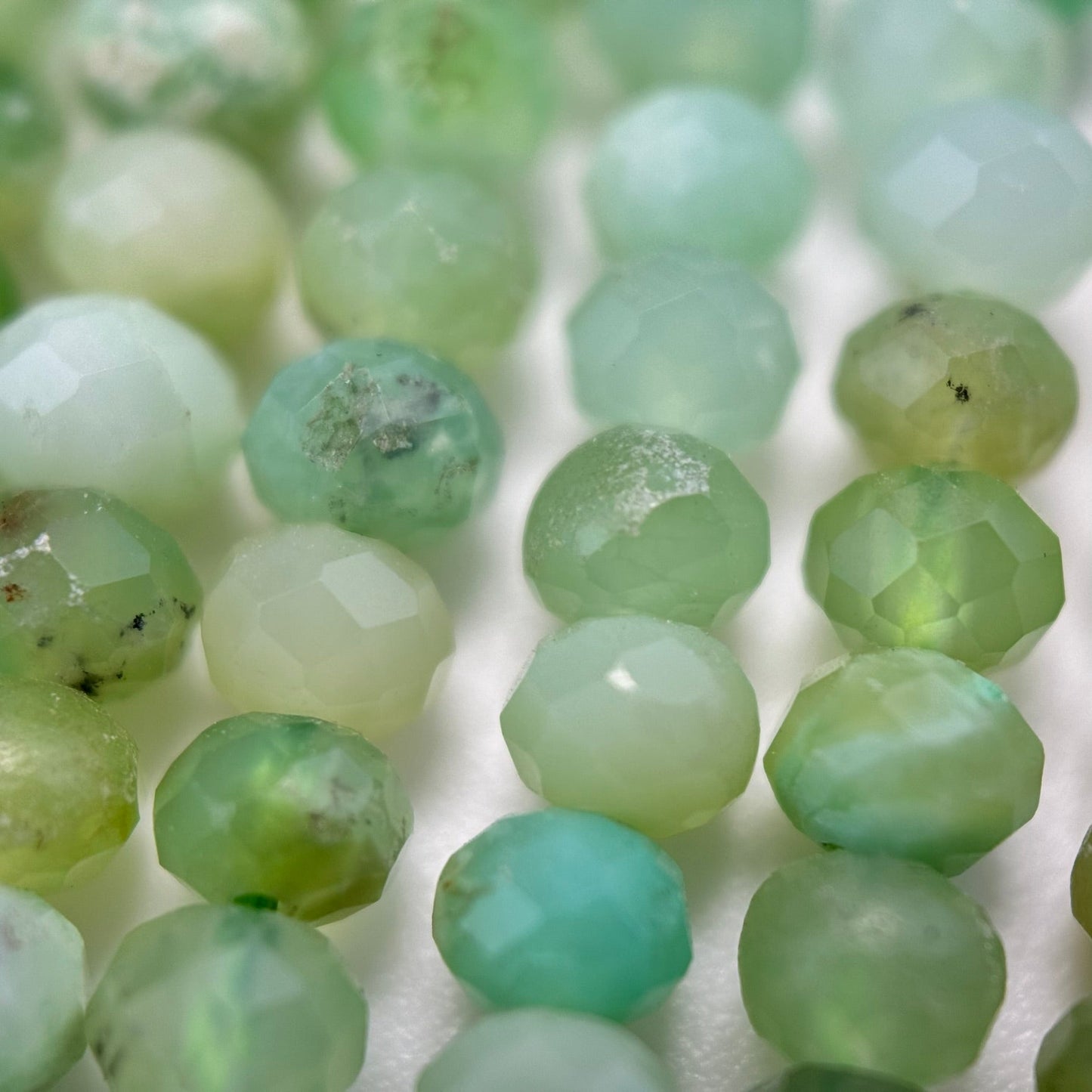 Chrysoprase Faceted Rondelle Beads image 5