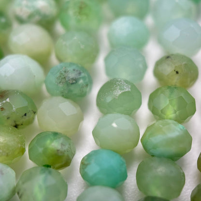 Chrysoprase Faceted Rondelle Beads image 5