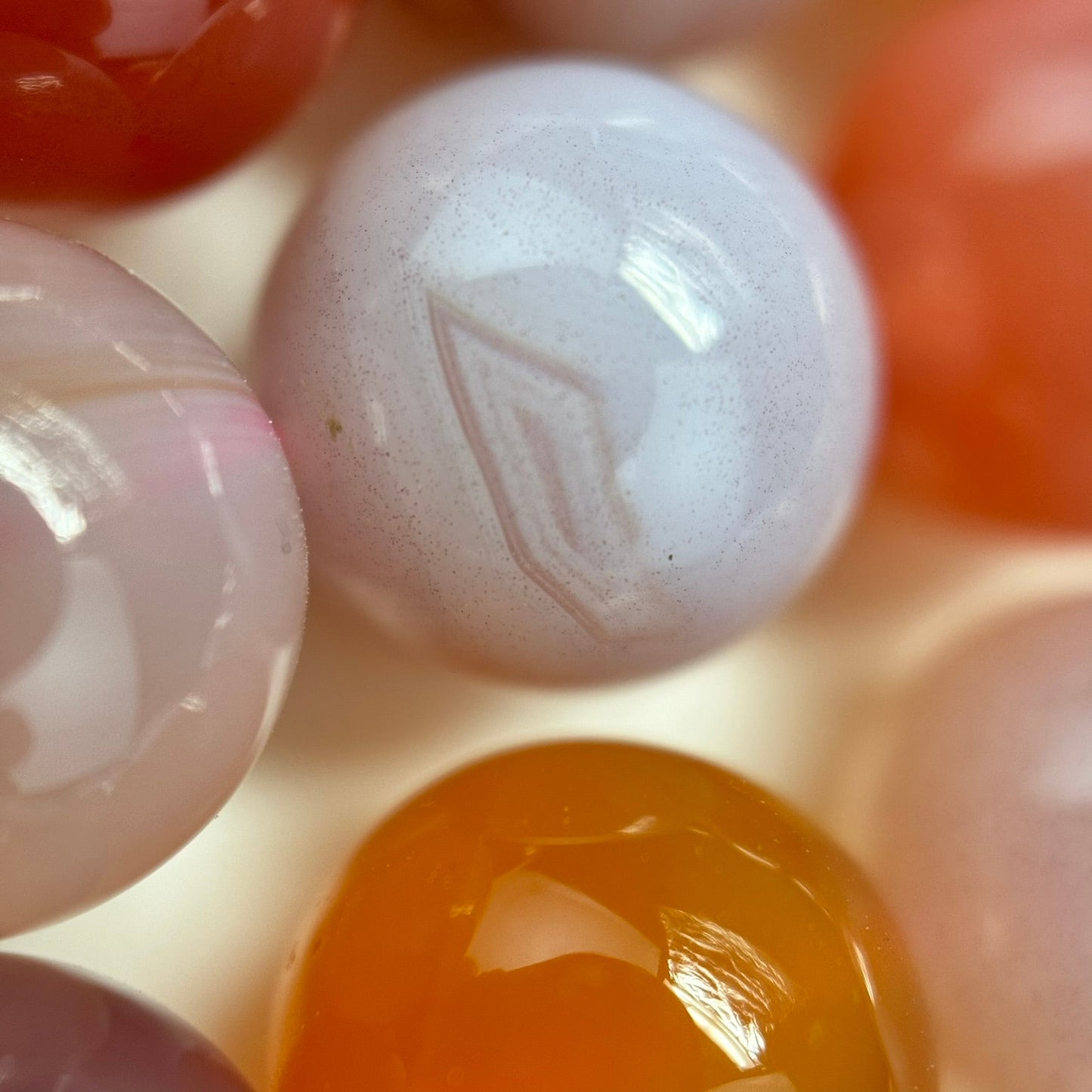 Pink Carnelian Beads -  Polished Round