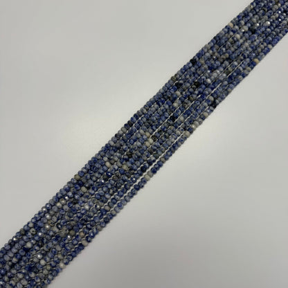 Faceted Sodalite Rondelle Beads