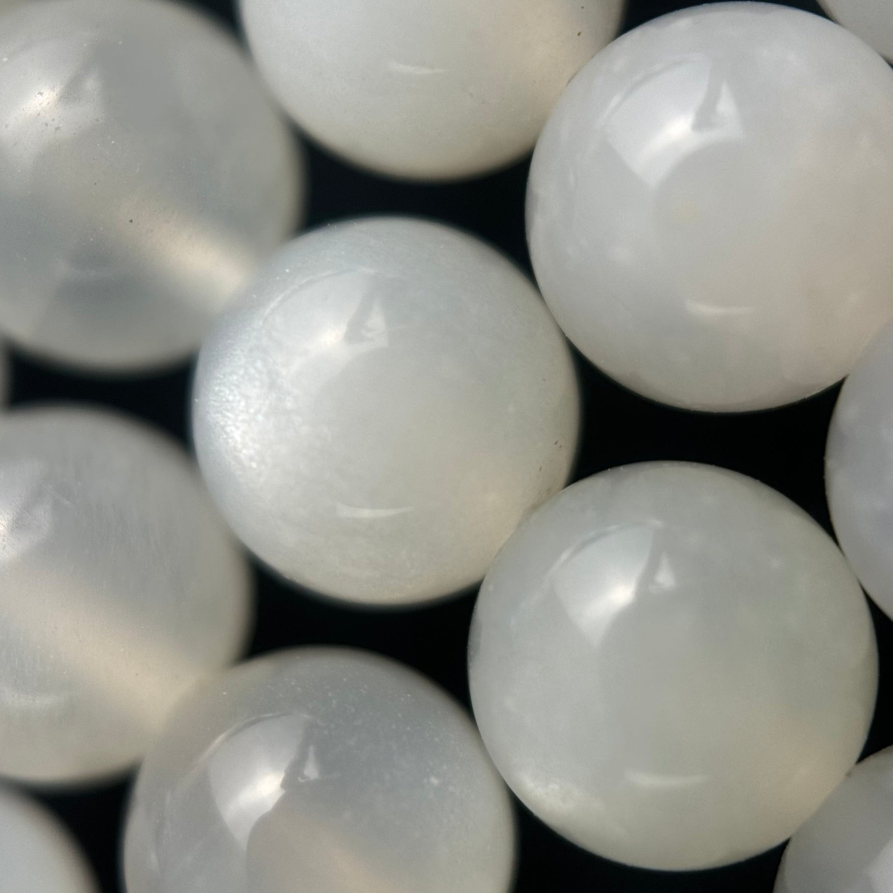 White Moonstone Polished Round Beads image 1
