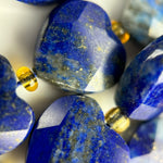 Lapis Lazuli Faceted Heart Shape Beads image 1