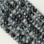 Snowflake Obsidian Faceted Rondelle Beads image 5