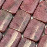 Rhodonite Flat Rectangular Beads image 2