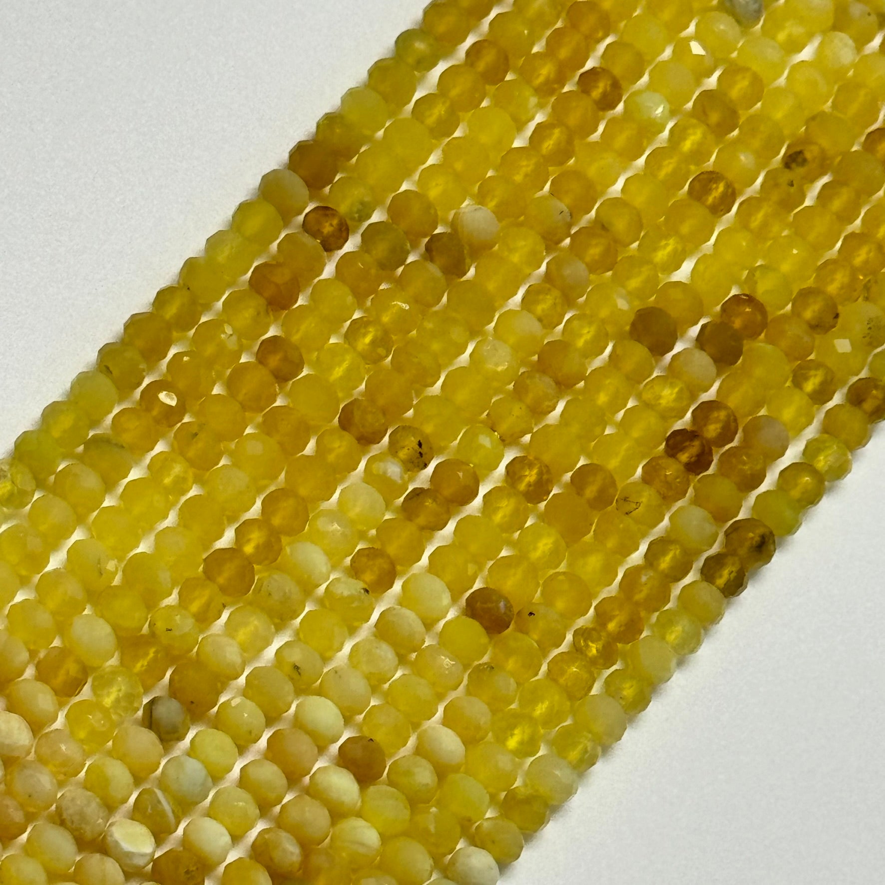 Yellow Opal Faceted Rondelle Beads (5.5x4mm) image 3