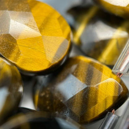 Tiger's Eye Faceted Pear Shape Beads image 1