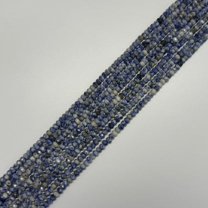 Faceted Sodalite Rondelle Beads