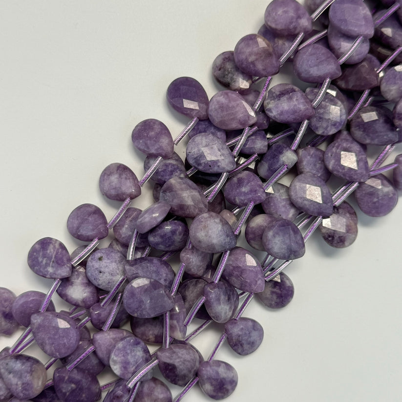 Faceted Pear Shape Semi Precious Stone Beads