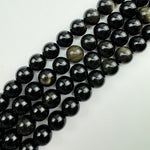 Gold Sheen Obsidian Polished  Round Beads image 2