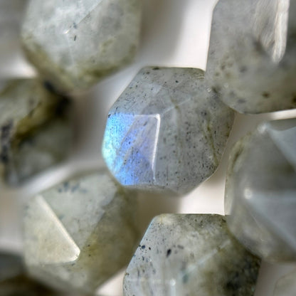 Labradorite Faceted Diamond Cut Beads image 8