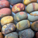 Red Polychrome Jasper Frosted Rondelle Beads image 4