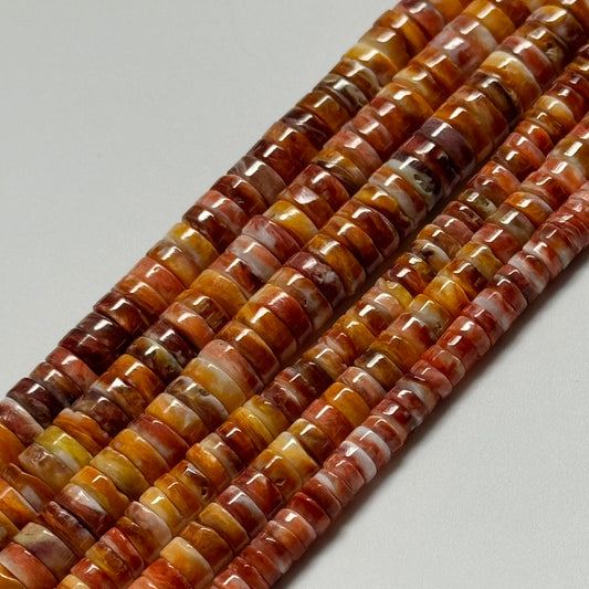 Natural Spiny Oyster Shell Mother Of Pearl Heishi Beads