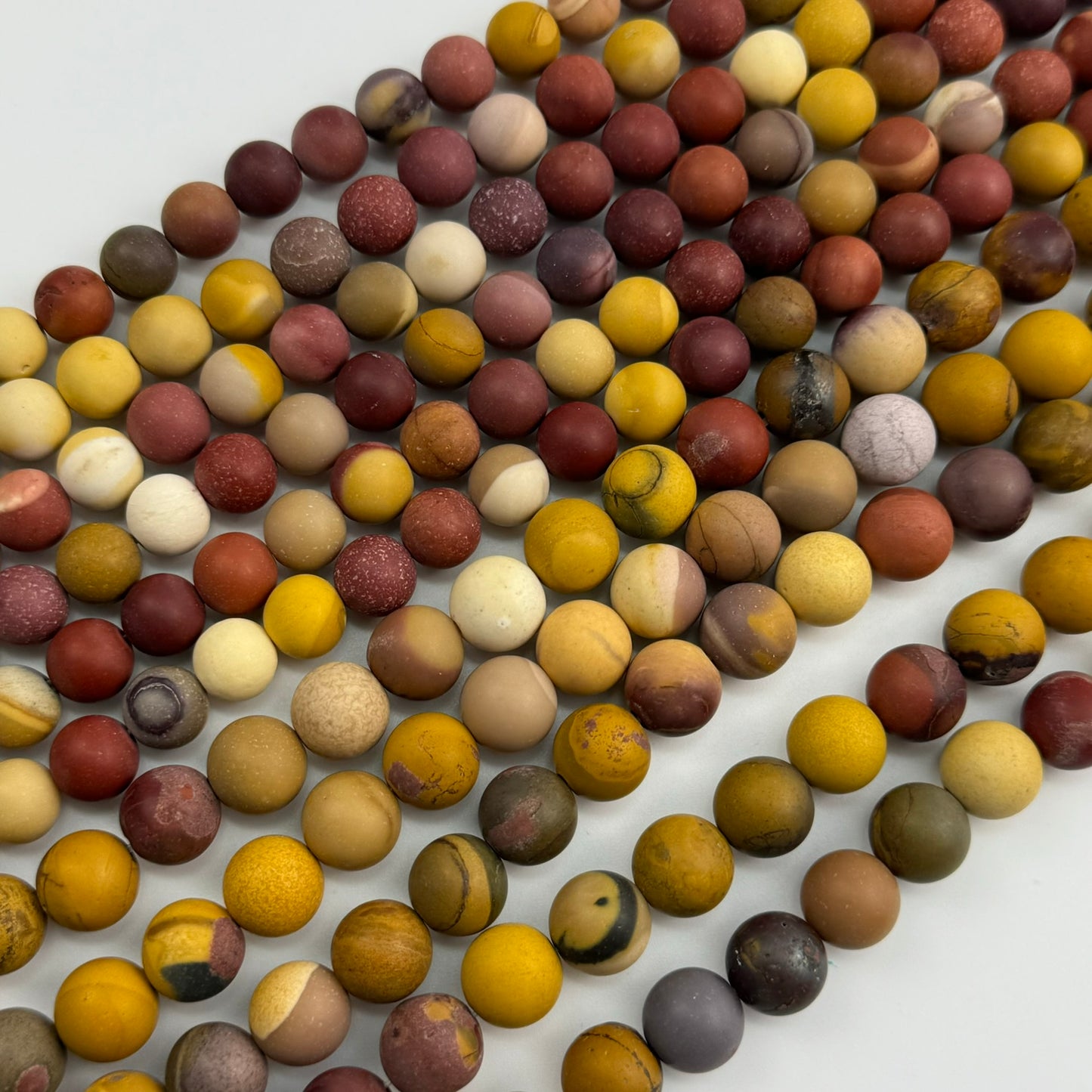 Mookaite Frosted Round Beads image 4