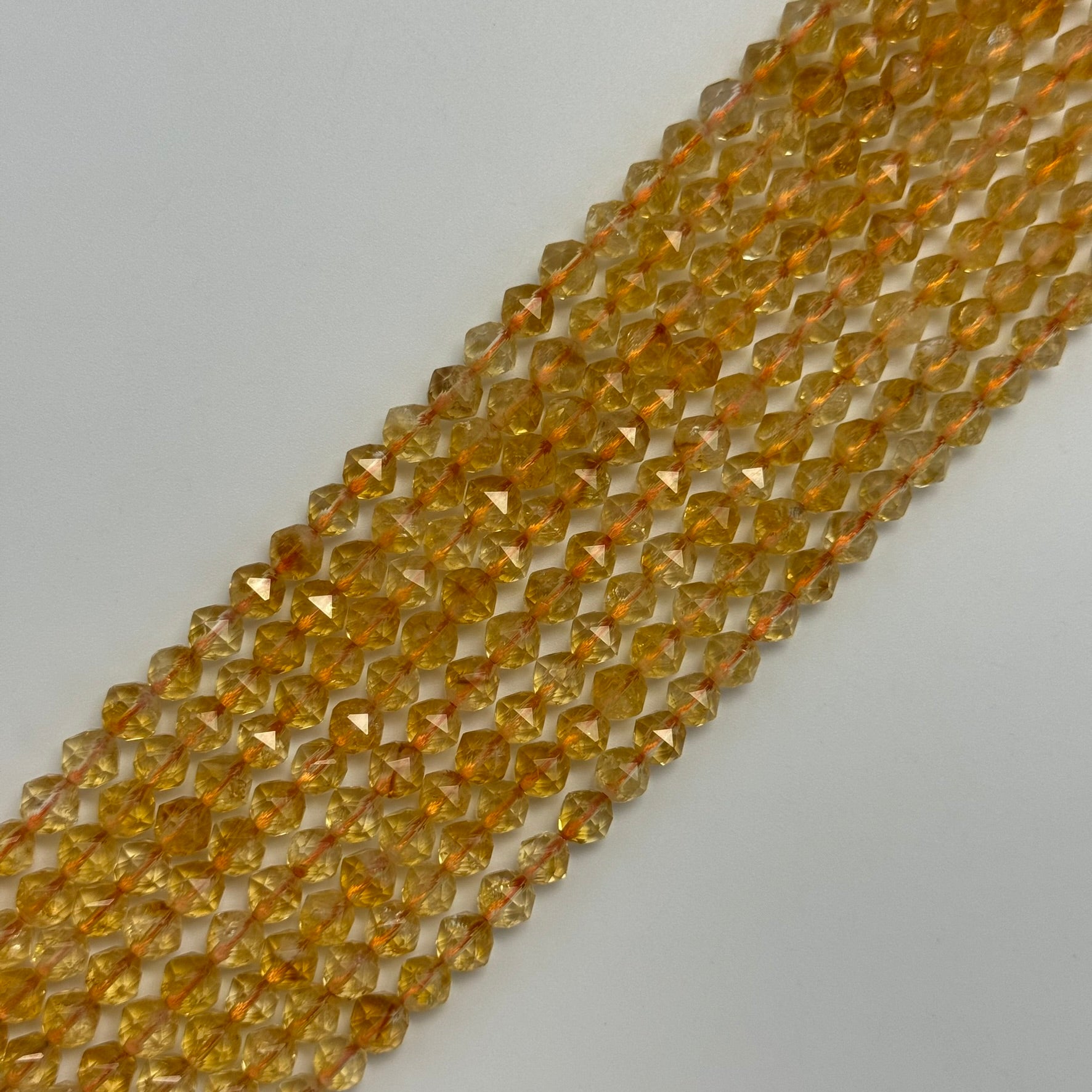 Citrine Diamond Cut Beads image 7
