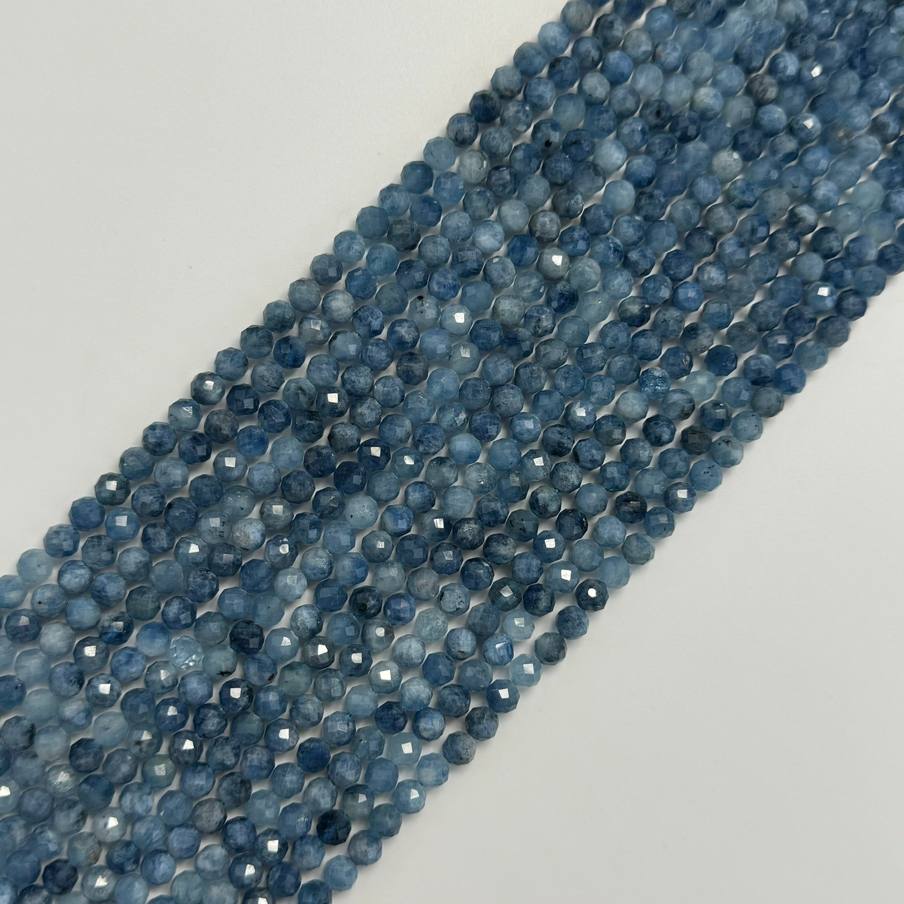 Aquamarine Faceted Round Gemstone Beads image 2