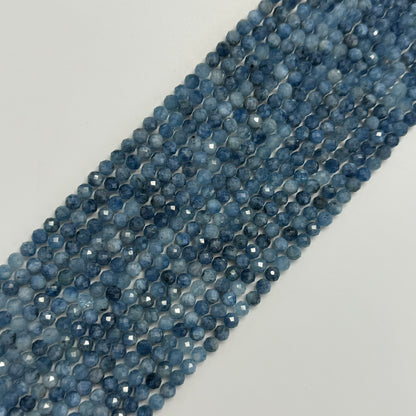 Aquamarine Faceted Round Gemstone Beads image 2