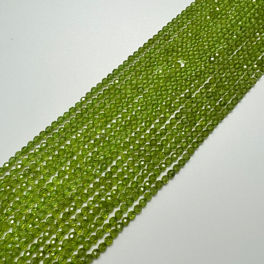 Peridot Faceted Round Beads