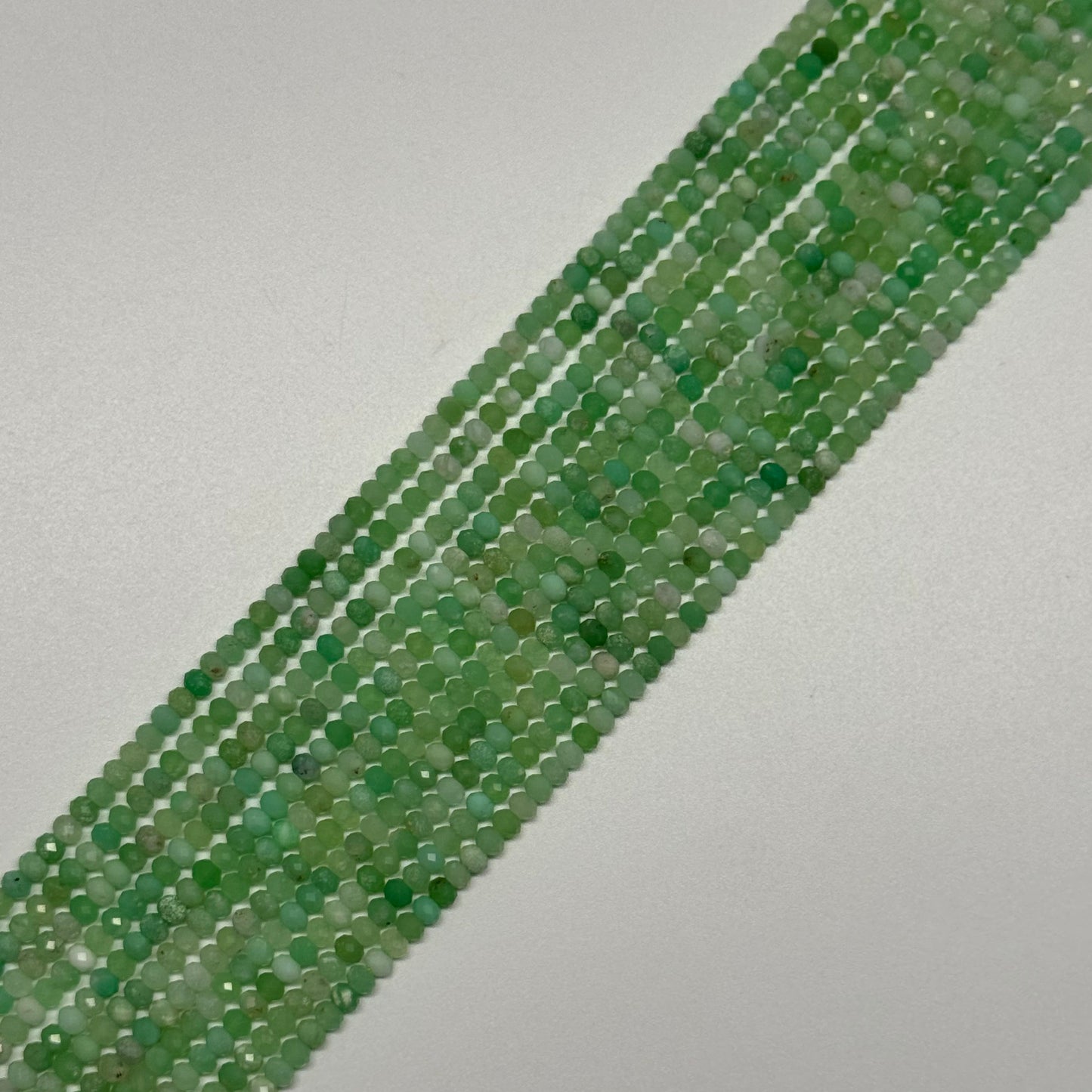 Chrysoprase Beads - Faceted Rondelle
