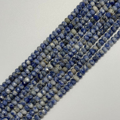 Faceted Sodalite Rondelle Beads