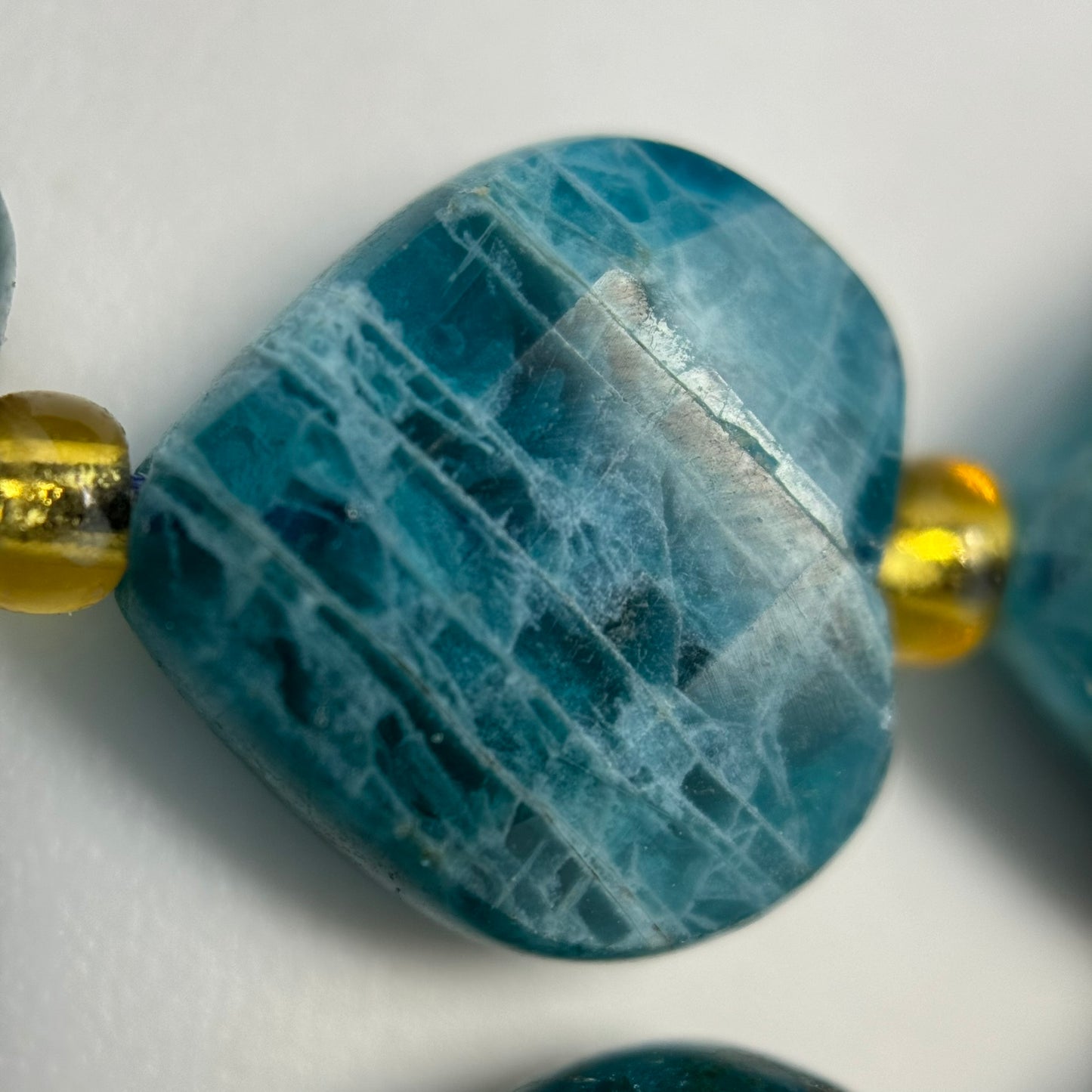 Blue Apatite Faceted Heart Shaped Beads image 7