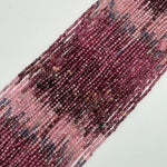 Ruby and Sapphire Faceted Round Beads image 4