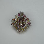 Multicolor Sapphire & Ruby Pendant in 925 Sterling Silver image 10