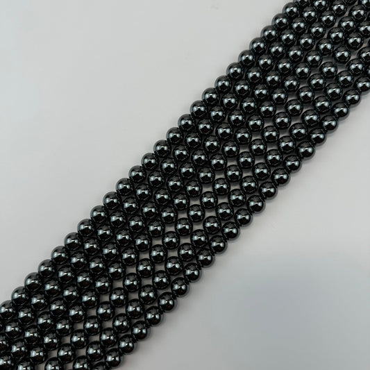 Blue Sandstone Polished Round Beads