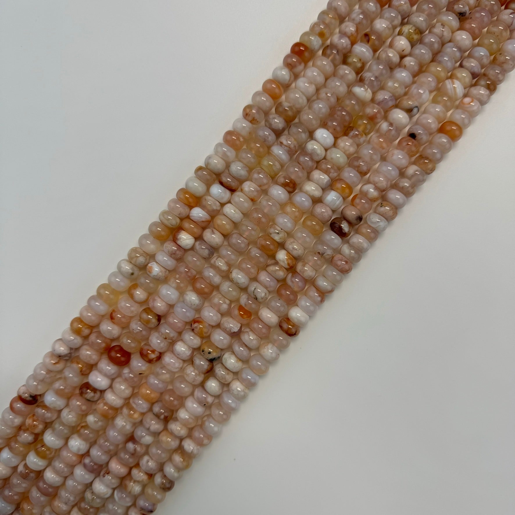 Sakura Agate Rondelle Beads image 7