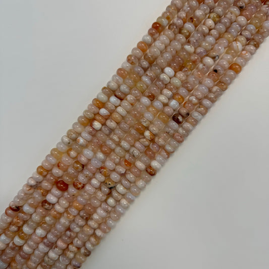 Sakura Agate Rondelle Beads