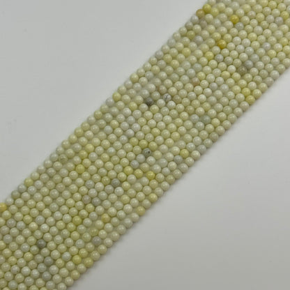 Light Yellow Serpentine Polished Round Beads image 4