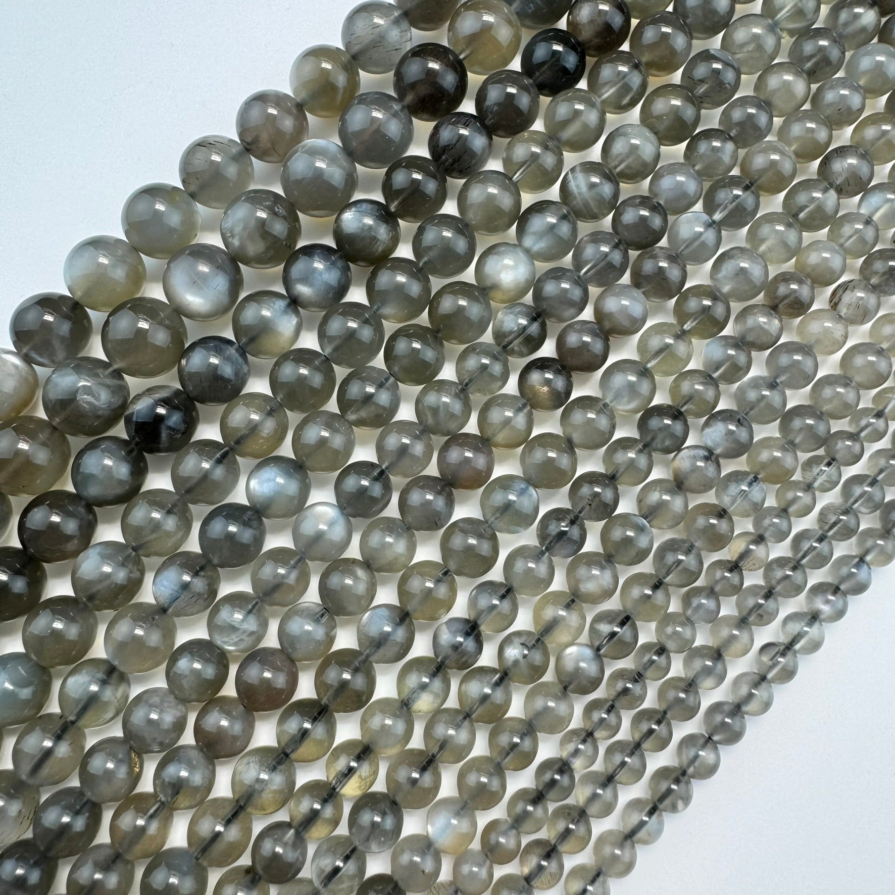 Black Moonstone AAA Polished  Round Beads image 4