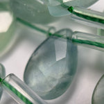 Green Fluorite Faceted Pear Shape Beads image 3