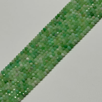 Chrysoprase Beads - Faceted Rondelle