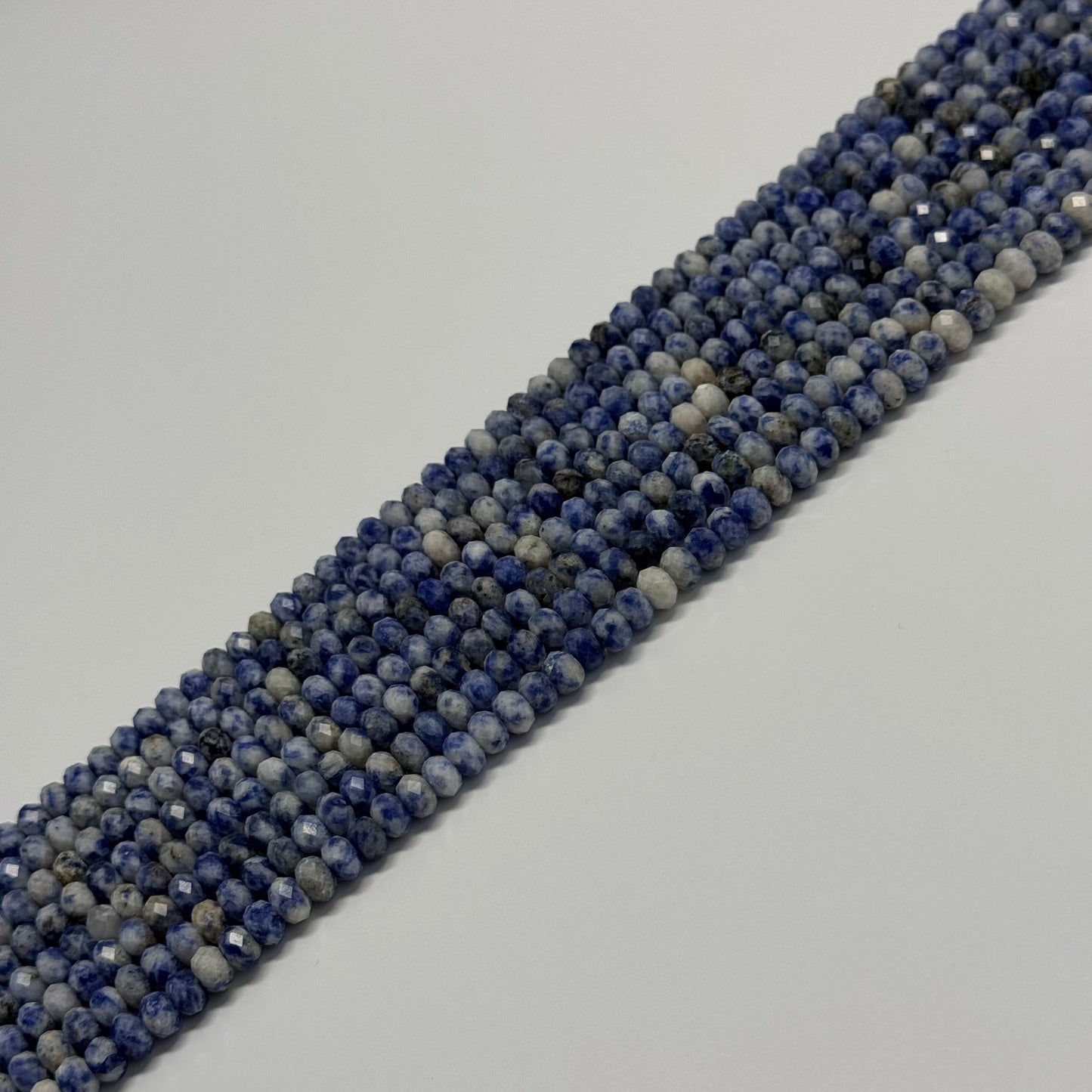 Faceted Sodalite Rondelle Beads