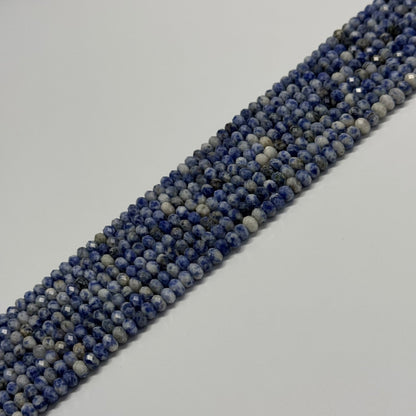 Faceted Sodalite Rondelle Beads