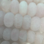 Rose Quartz Frosted Rondelle Beads image 2