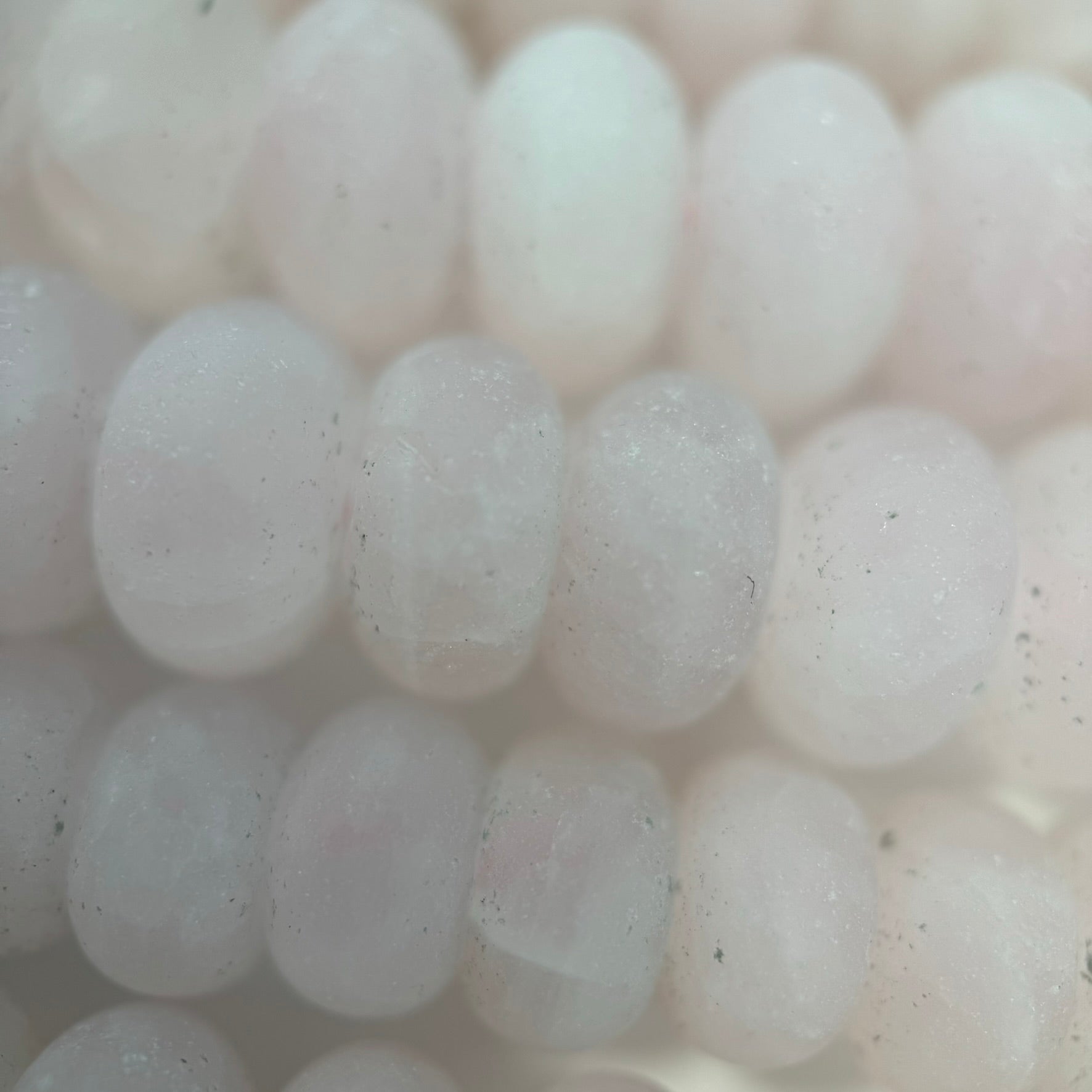 Rose Quartz Frosted Rondelle Beads image 2