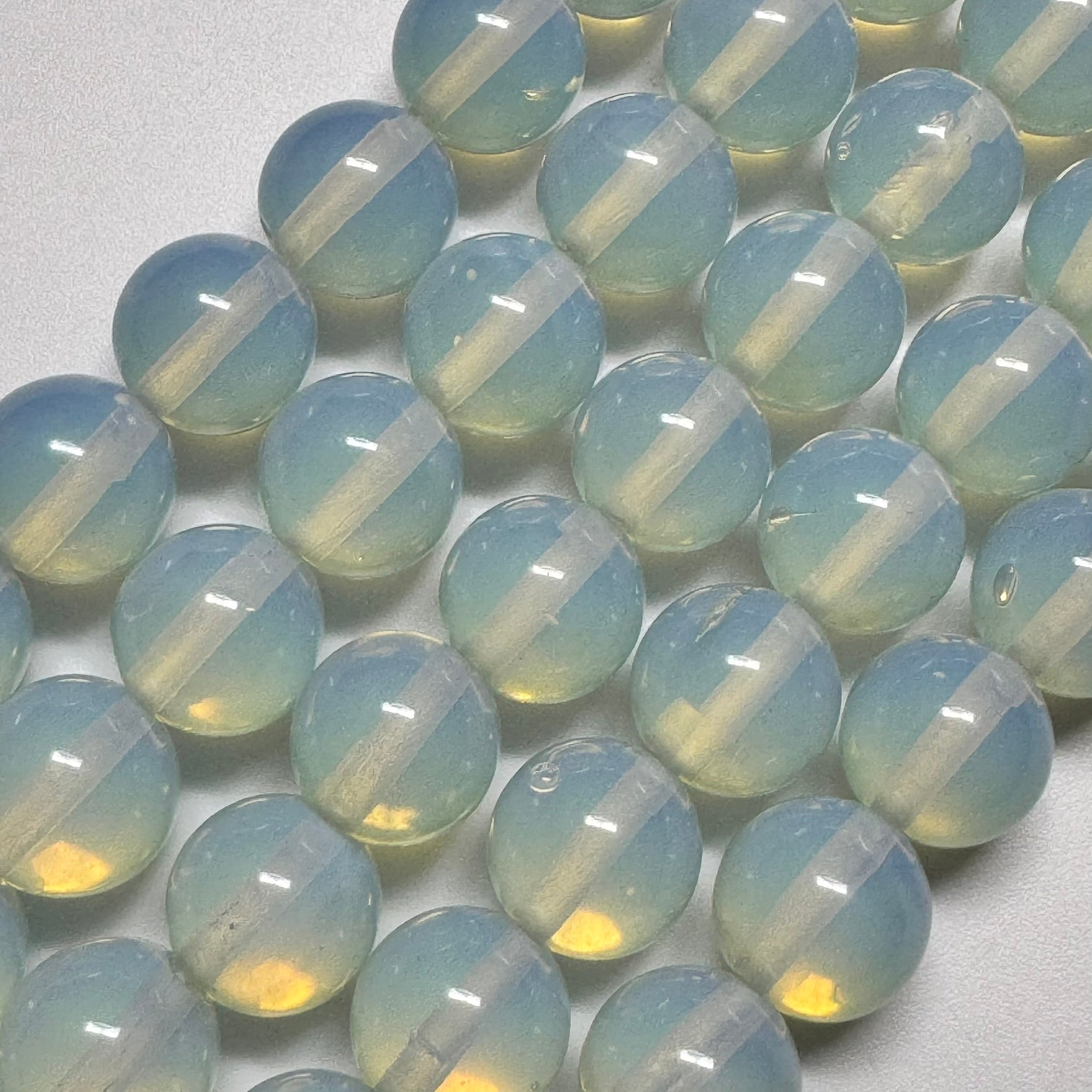 Opalite(Synthetic) Polished Round Beads image 2