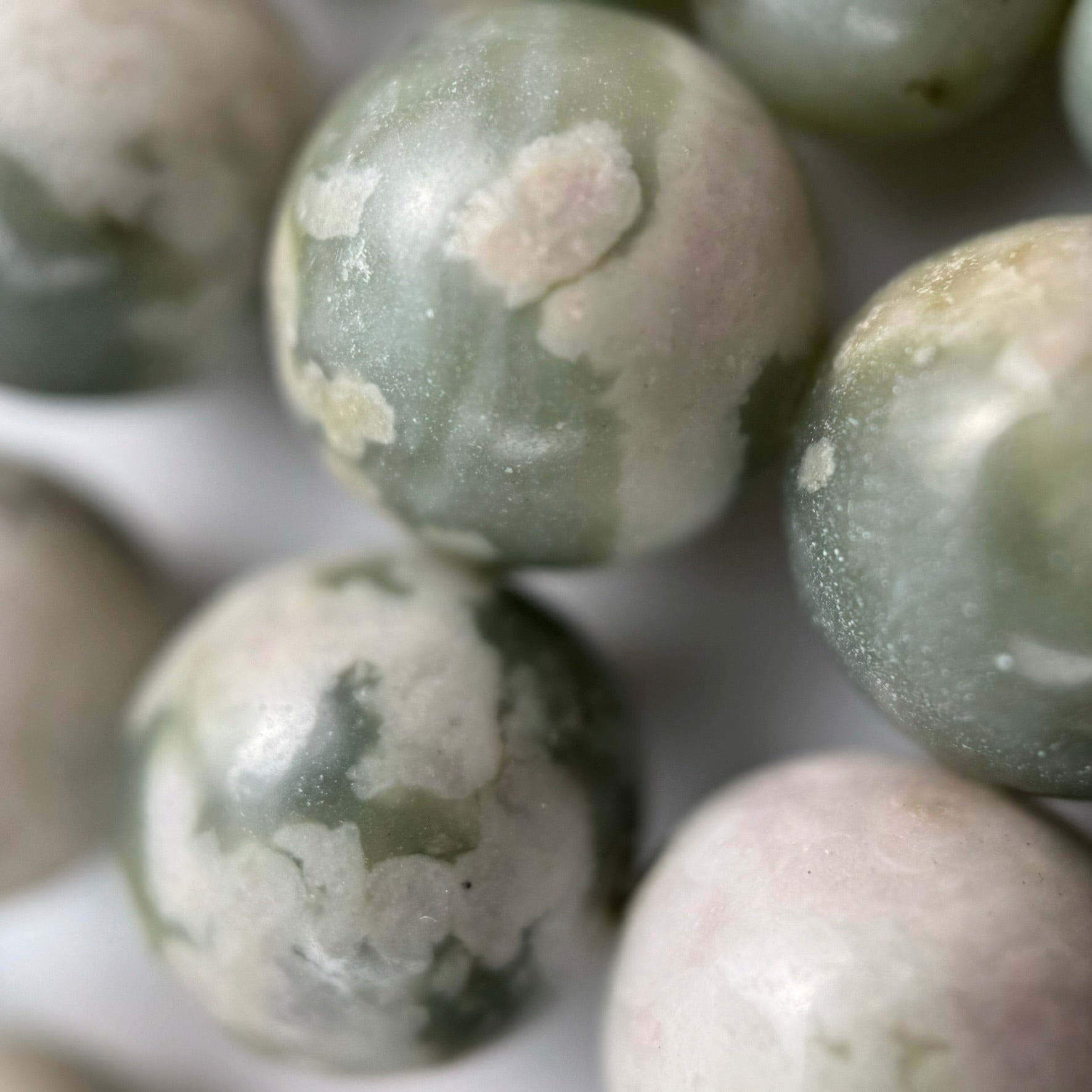 Peace Jade Polished Round Beads image 1